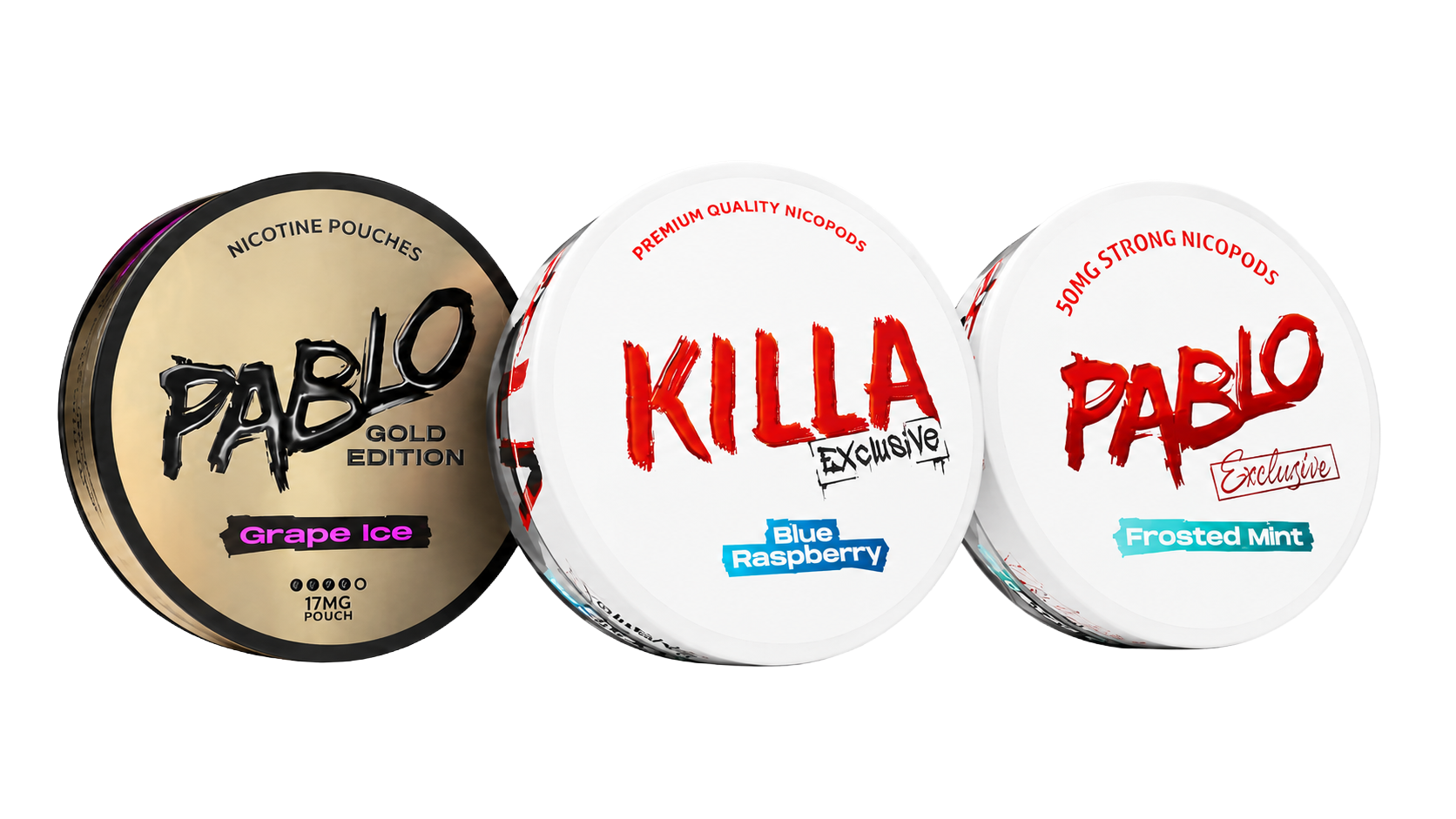 Killa and Pablo Nicotine Pouch Collection